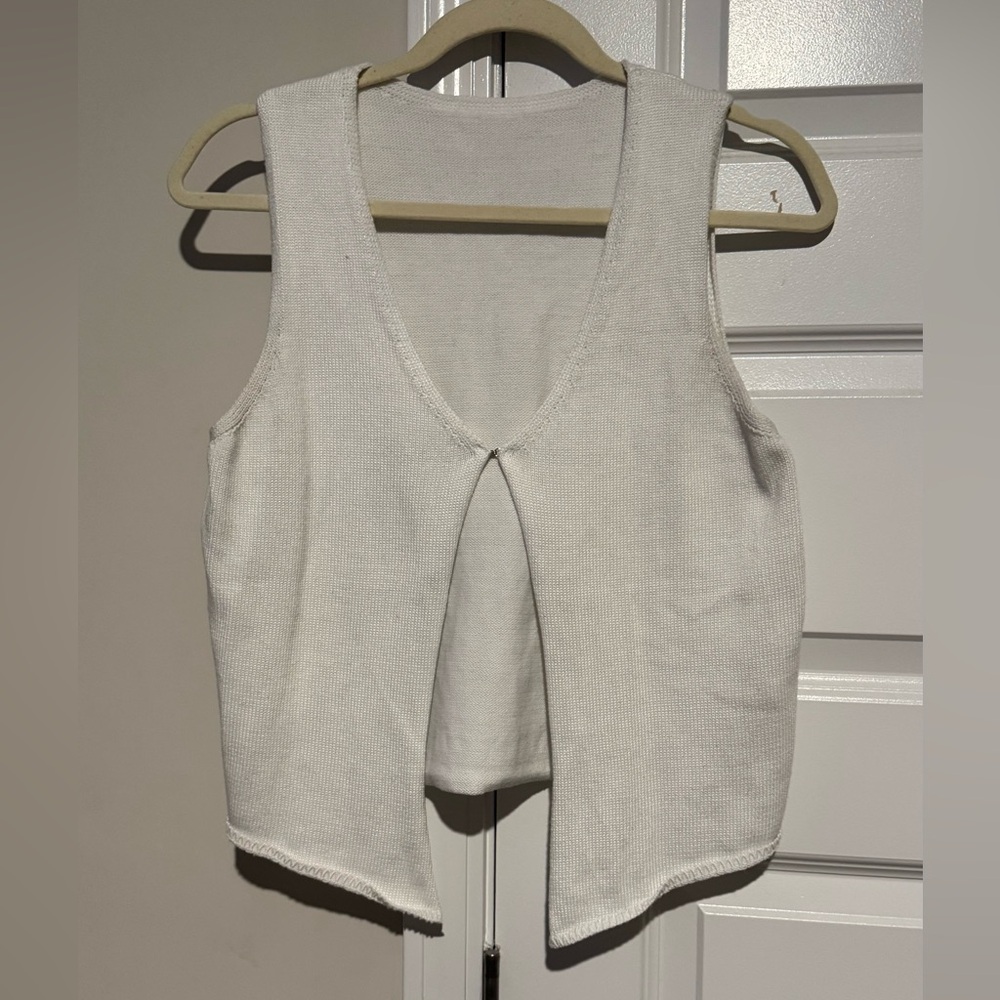 Amazon Cream Knit Tank Top